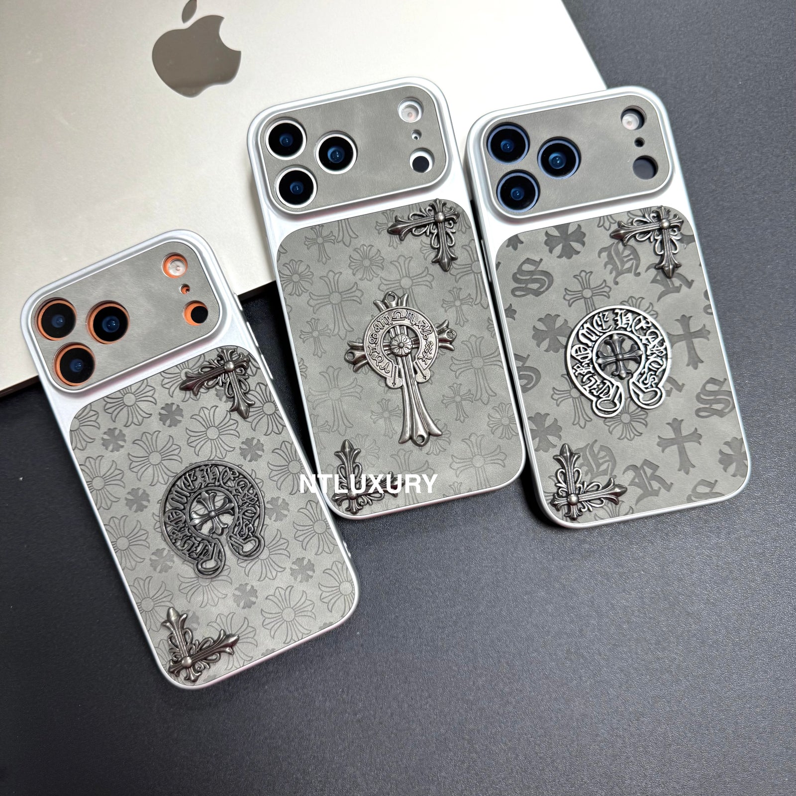 Orange Juicy Chrome Grey Phone Case