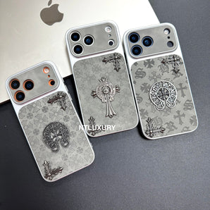Orange Juicy Chrome Grey Phone Case