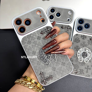 Orange Juicy Chrome Grey Phone Case
