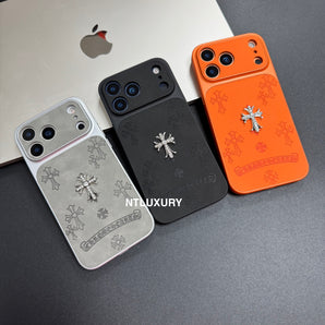 Orange Juicy Chrome Glitter Phone Case